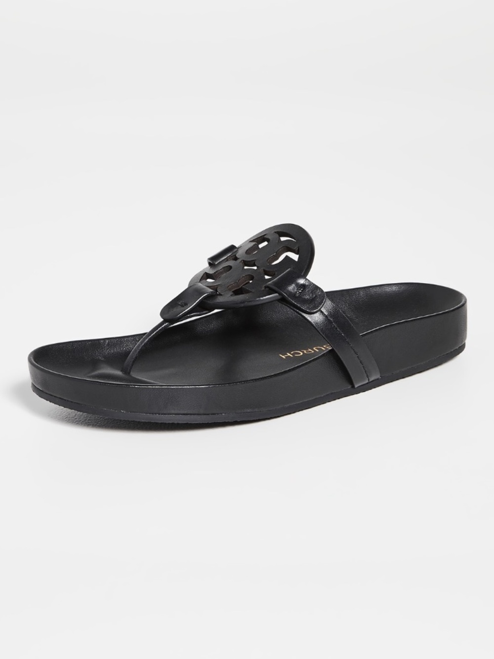 Tory Burch Women's Miller Cloud Leather Sandal - Black